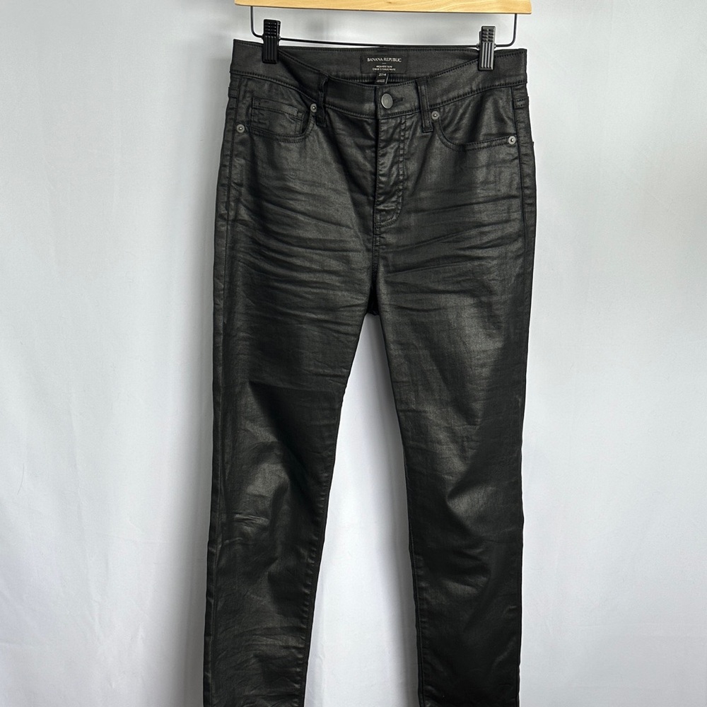 Banana Republic Leather Pants Women’s Size 27 / 4 Black Slim Fit